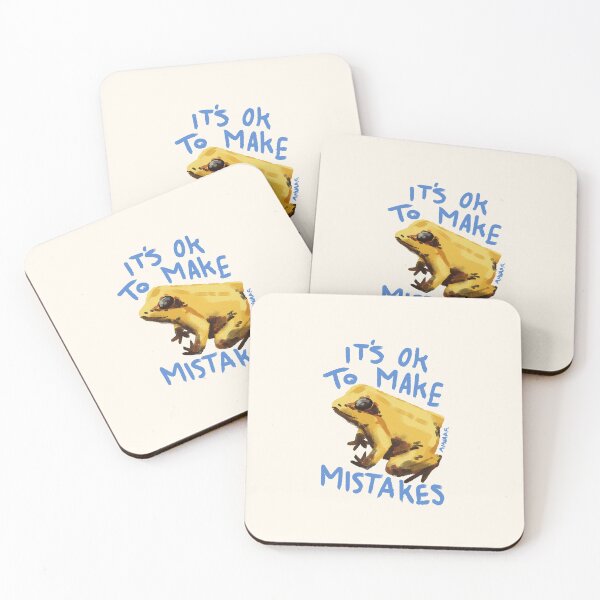 Item preview, It's Ok To Make Mistakes Frog designed and sold by RumpledCrow.