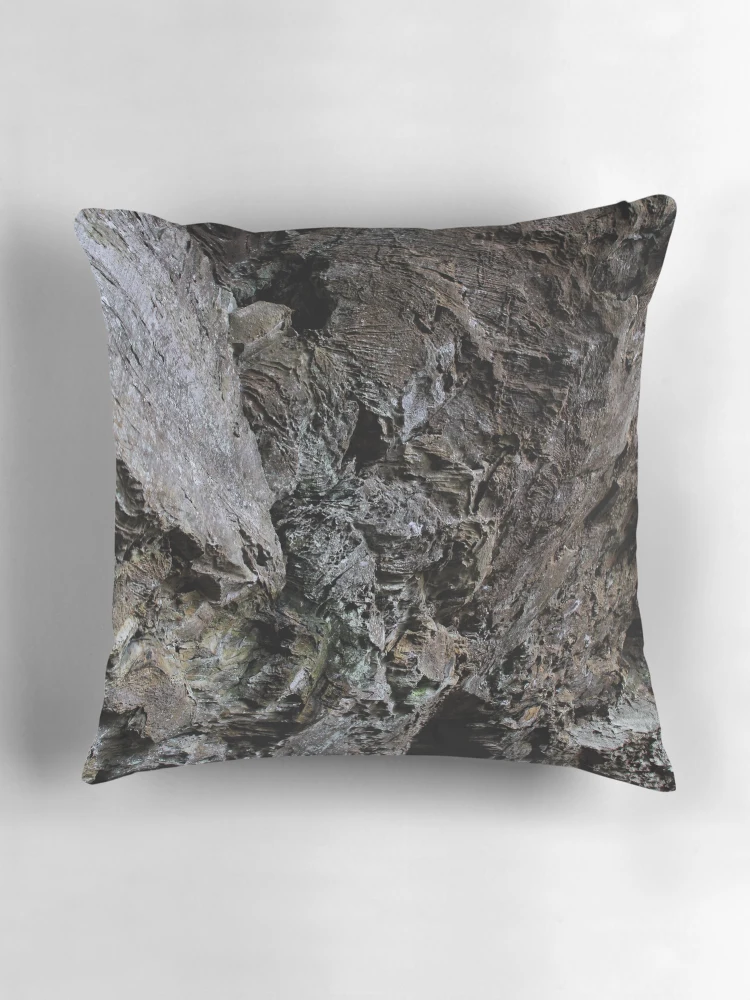 Aperçu 3 sur 4. Coussin avec l'œuvre Portrait de roche créée et vendue par mattmangrease.