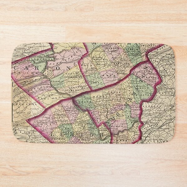 Item preview, Map of Lehigh, Northampton, Carbon, Monroe, Counties Pennsylvannia, PA, Vintage Map, Old Maps designed and sold by Nostrathomas66.