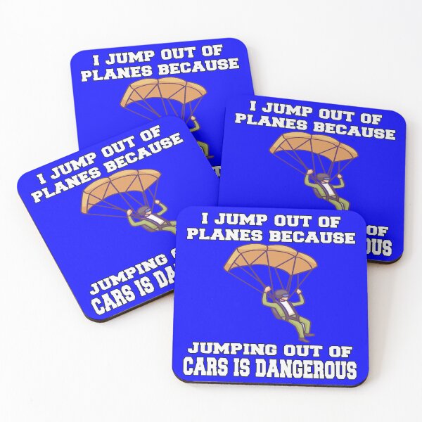 Item preview,  Funny Skydiving Skydiver I Jump Out Of Planes Because Jumping Out Of Cars Is Dangerous designed and sold by fantasticdesign.