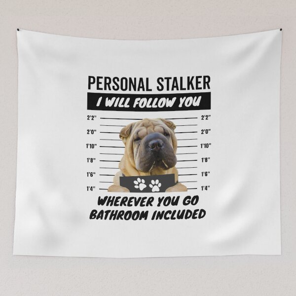 Item preview, Personal Stalker Dog – Shar Pei designed and sold by More Cute Dogs.