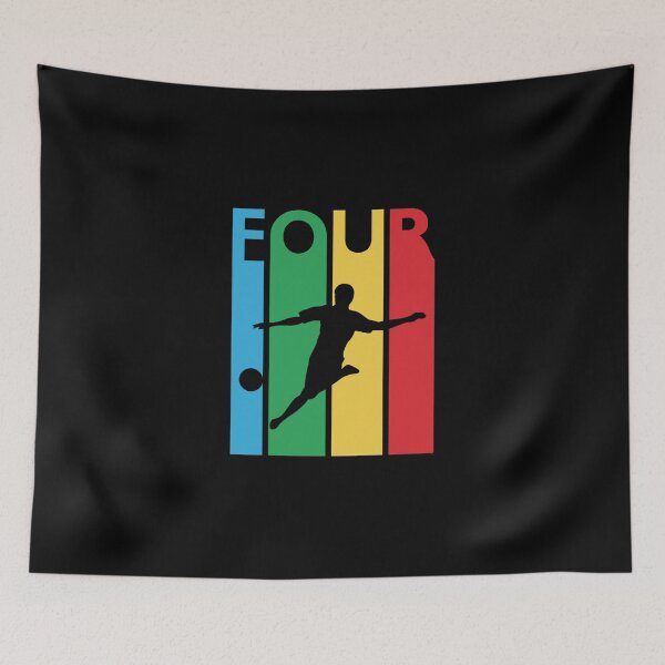 Item preview, 4th Birthday Gift Four Colorful Soccer Birthday 4 Year Old Sticker designed and sold by samirdari7.