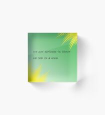 Young Justice Artemis quote Acrylic Block