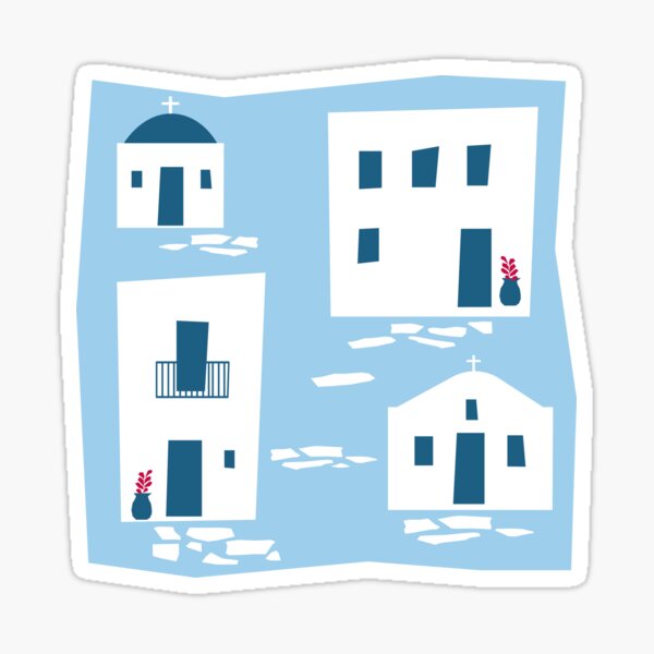 Item preview, Cycladic village designed and sold by LilianGrfld.