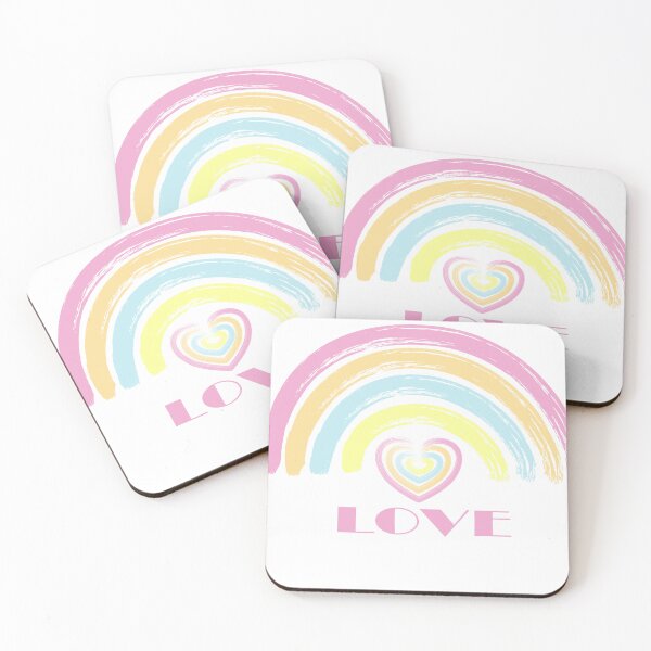 Item preview, Rainbow Love Pastel Rainbow With Heart And Love designed and sold by CasaDiLavanda.