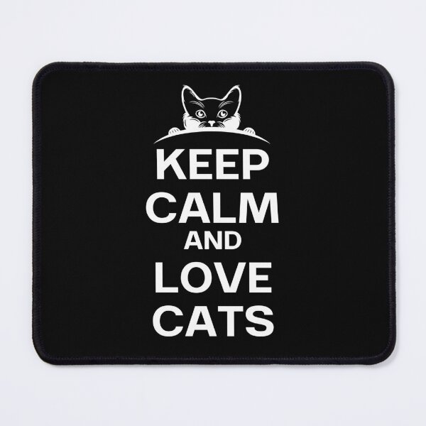 Aperçu de l'œuvre Reste calme et aime les chats créée et vendue par Yeamie-Boutique.