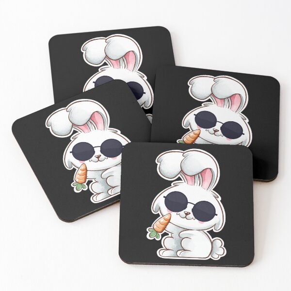 Item preview, Cute Watercolor Bunny With Sunglasses For Boys Men Kids ,A Rabbit Holding A Carrot, Funny Happy Easter Day Present designed and sold by pedrored369.