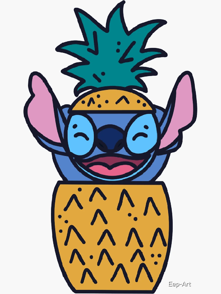 Lilo & Stitch Pineapple Pattern Sticker for Sale by ThompsonBeauty