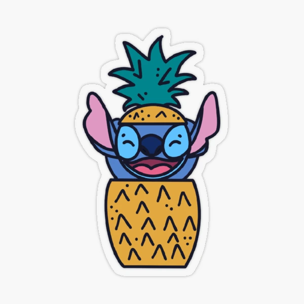 Lilo & Stitch Pineapple Pattern Sticker for Sale by ThompsonBeauty