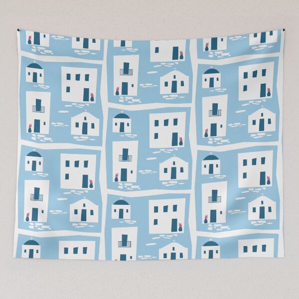 Item preview, Cycladic village designed and sold by LilianGrfld.