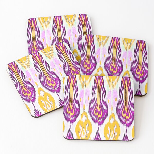 Aperçu de l'œuvre Motifs ikat floraux Motifs ikat ouzbeks - Motifs ikat ouzbeks créée et vendue par LeFabriqueOuz.