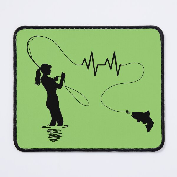 Item preview, Fly Fishing Woman Trout Fishing Heartbeat designed and sold by FishHuntLife.
