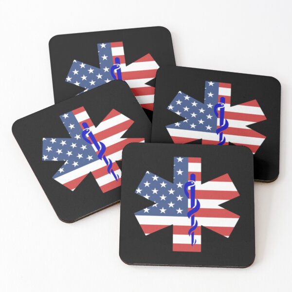 Item preview, EMT American Flag Ambulance Paramedic designed and sold by TooFlyDesign.