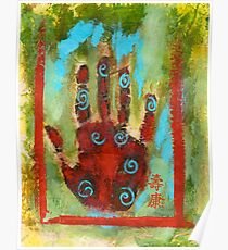 Abstract Chakra Hand Poster