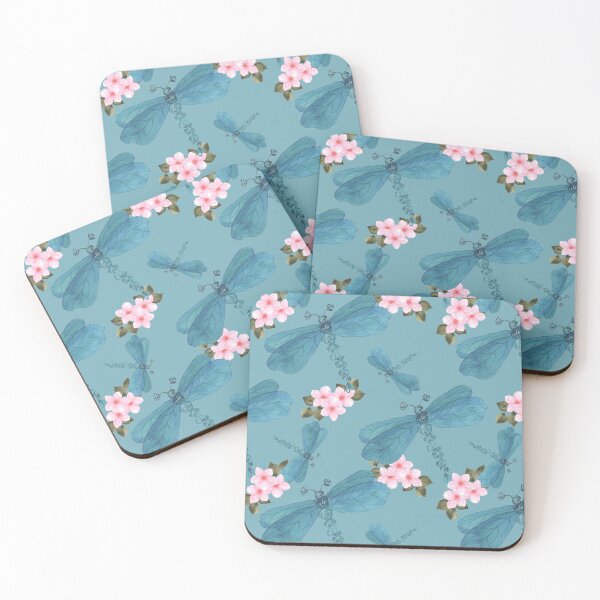 Item preview, Dragonflies and Cherry Blossoms designed and sold by HildegunStudio.