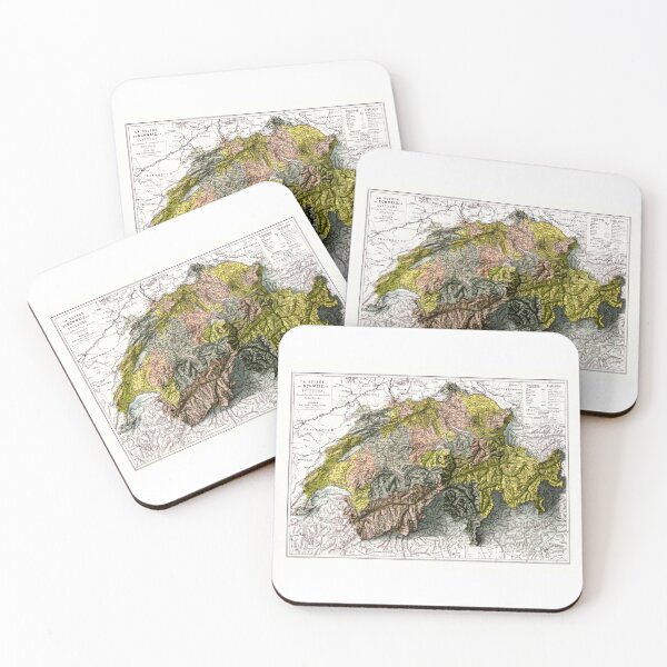 Item preview, 1880 Switzerland Relief Map 3D digitally-rendered designed and sold by ThinkAboutMaps.