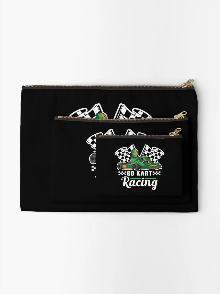 Thumbnail 2 of 4, Zipper Pouch, Go Kart Racing designed and sold by TooFlyDesign.