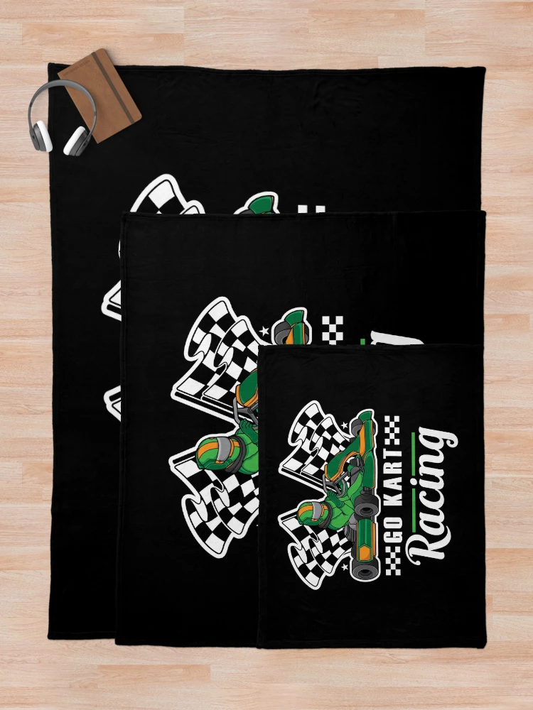 Thumbnail 5 of 6, Throw Blanket, Go Kart Racing designed and sold by TooFlyDesign.
