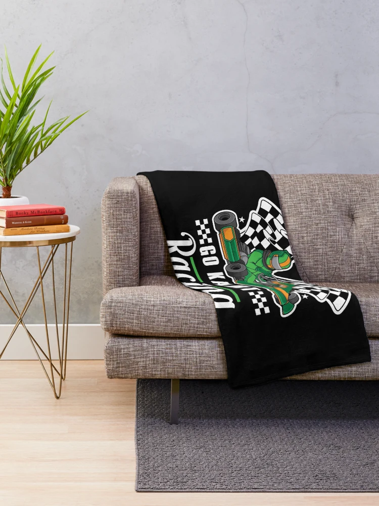 Thumbnail 2 of 6, Throw Blanket, Go Kart Racing designed and sold by TooFlyDesign.