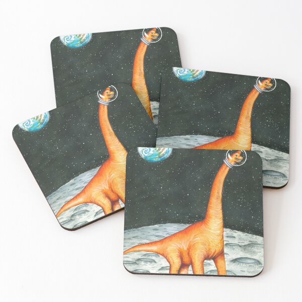 Item preview, Dinosaur astronaut explores the moon designed and sold by Kelley-Art.