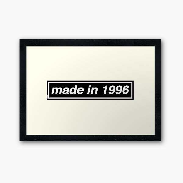 Made in 1996 [THE ORIGINAL AND BEST!] - OASIS Band Tribute - MADE IN THE 90s Framed Art Print