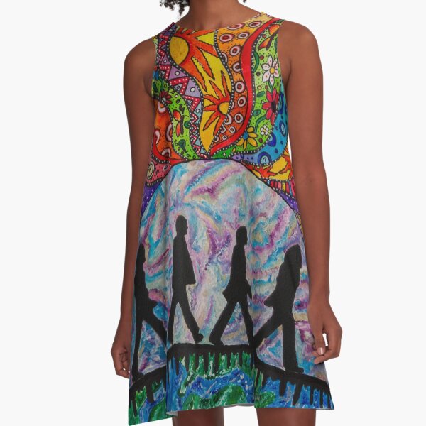 Item preview, The Beatles Abbey Road inspired psychedelic art designed and sold by Kaleidoscope777.