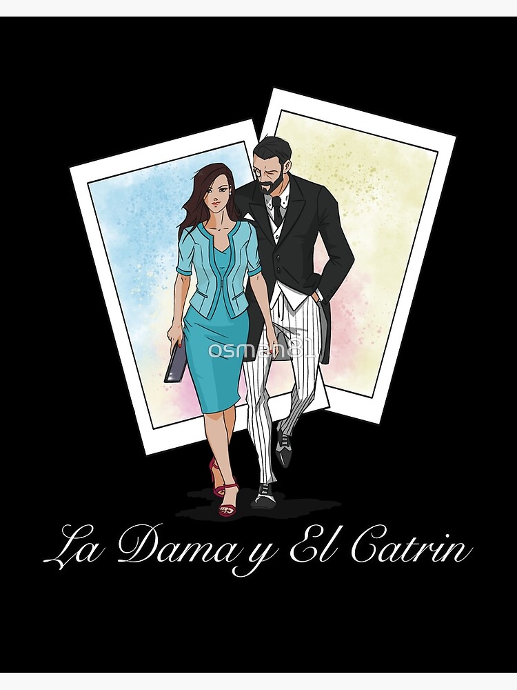 LA DAMA Y EL CATRIN ANIME MANGA LOTERÍA MEXICANA LOTERÍA CARD Lámina rígida
