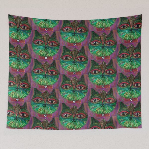 Item preview, Medium Max Cat - Whimsical, colorful , sweet faced, abstract cat design designed and sold by Mary Egan.