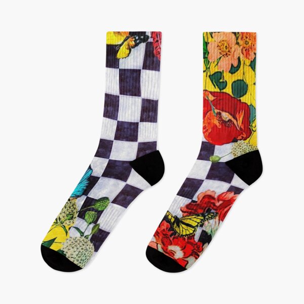 Item preview, Checkered Pattern With Floral Decorations. Artistic Combo Design  designed and sold by Pretty-Bird.