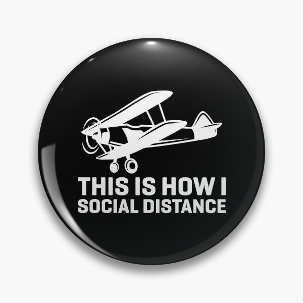 Item preview, This Is How I Social Distance Pilot Biplane Gift designed and sold by TooFlyDesign.
