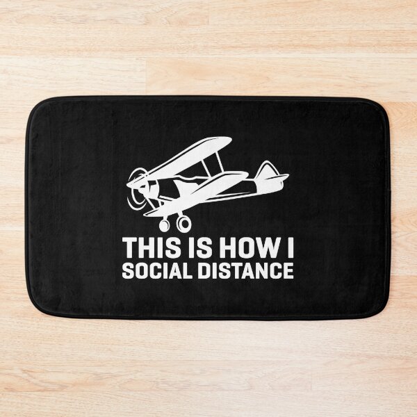 Item preview, This Is How I Social Distance Pilot Biplane Gift designed and sold by TooFlyDesign.