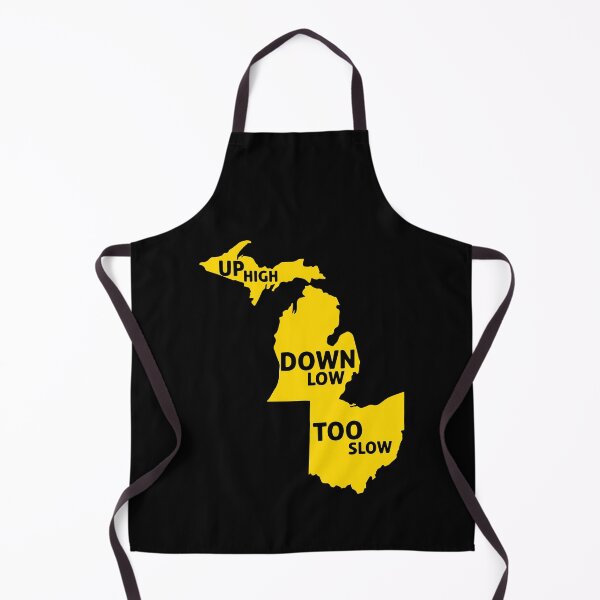 Item preview, Up high Down low Too slow Michigan map yellow designed and sold by LandaMacorn.
