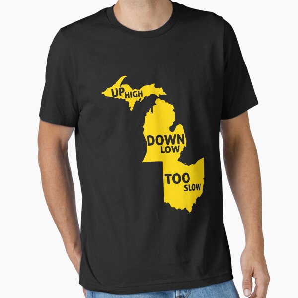 Artikel-Vorschau von Oben hoch Unten niedrig Zu langsam Michigan Karte gelb, designt und verkauft von LandaMacorn.