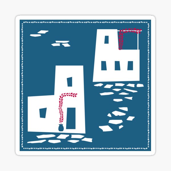 Item preview, Cycladic traditional houses designed and sold by LilianGrfld.