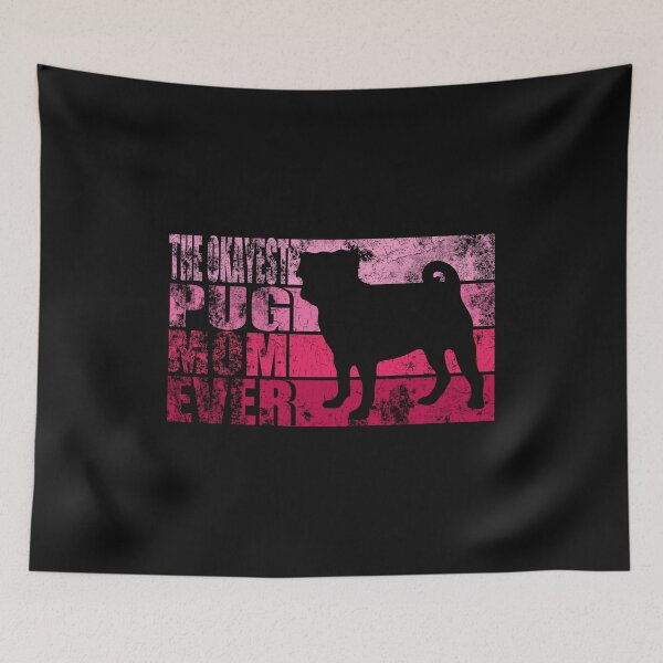 Item preview, The Okayest Pug Mom Ever Vintage designed and sold by Pugstuff.