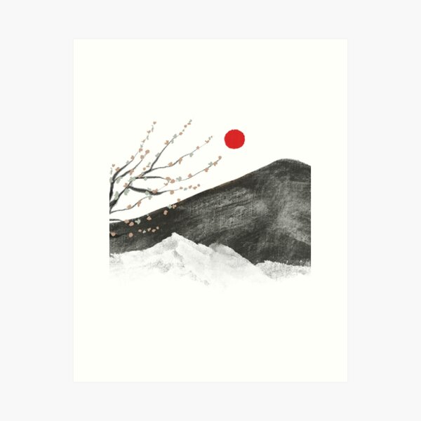 Item preview, Japandi Mountains 2 designed and sold by Viviana Gonzalez.