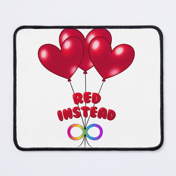Item preview, Light It Up Red Instead Autism Awareness Sticker with Heart Balloons designed and sold by PictionaryModus.