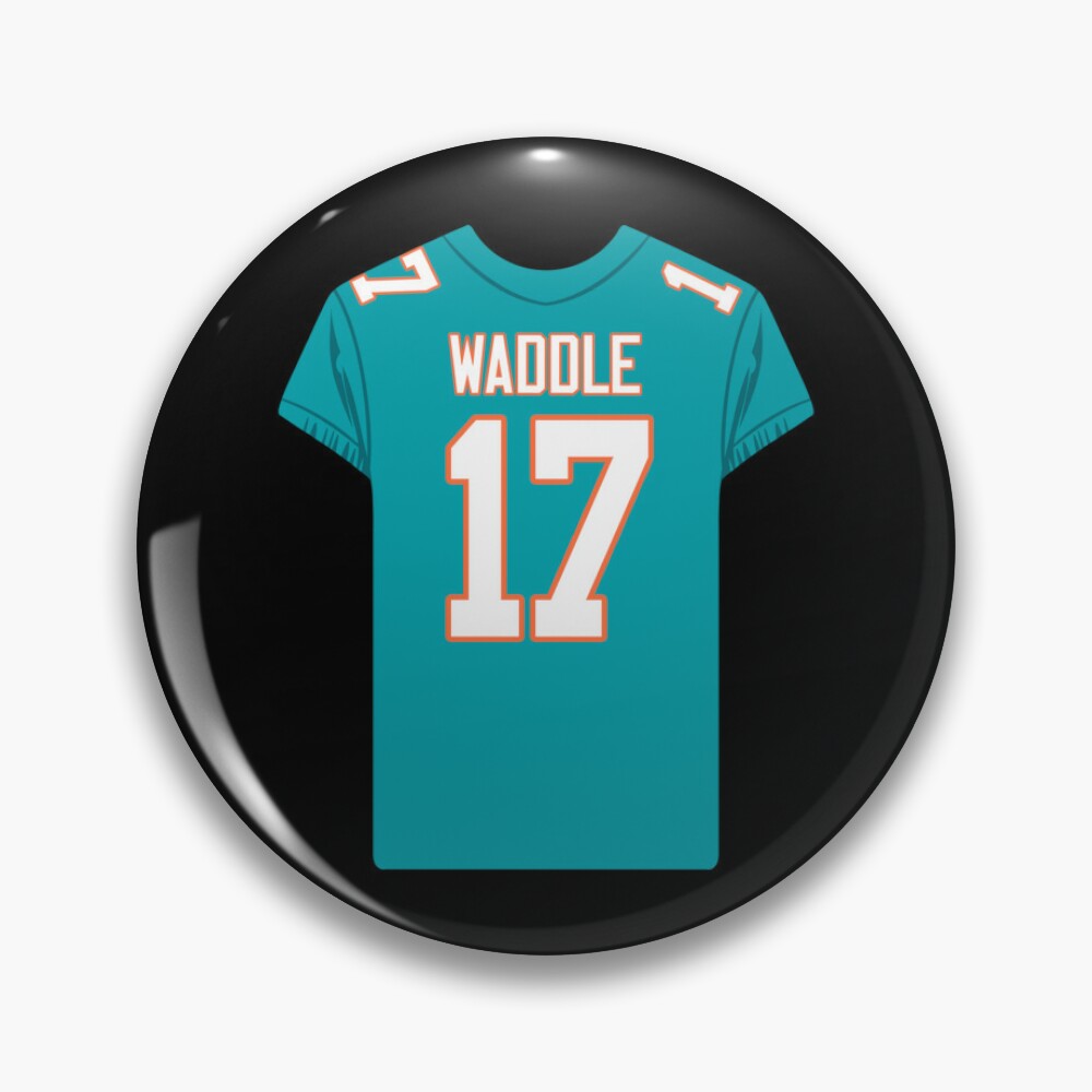 Jaylen Waddle 17 Jersey Sticker Pin for Sale by samirdari7