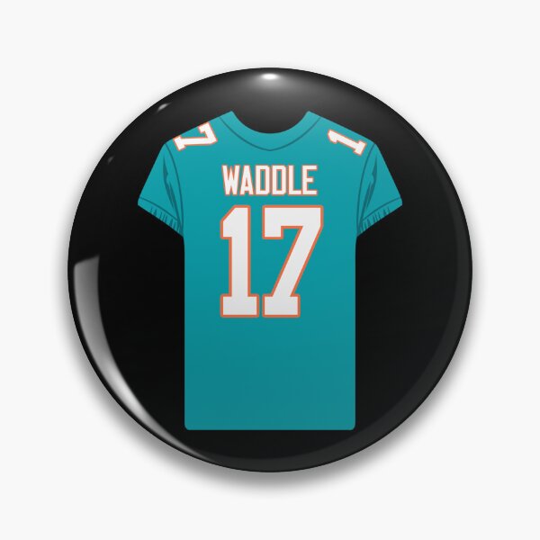 Item preview, Jaylen Waddle 17 Jersey Sticker designed and sold by samirdari7.