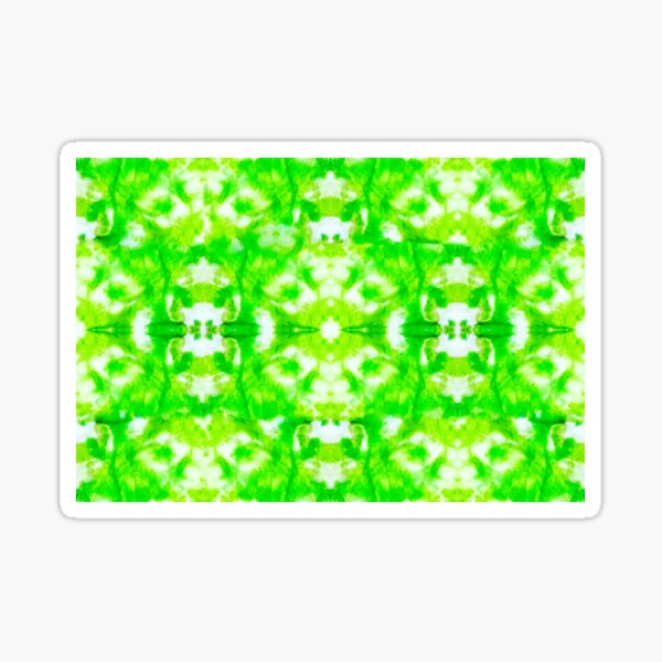 Lime Green Watercolor Tie Dye Sticker