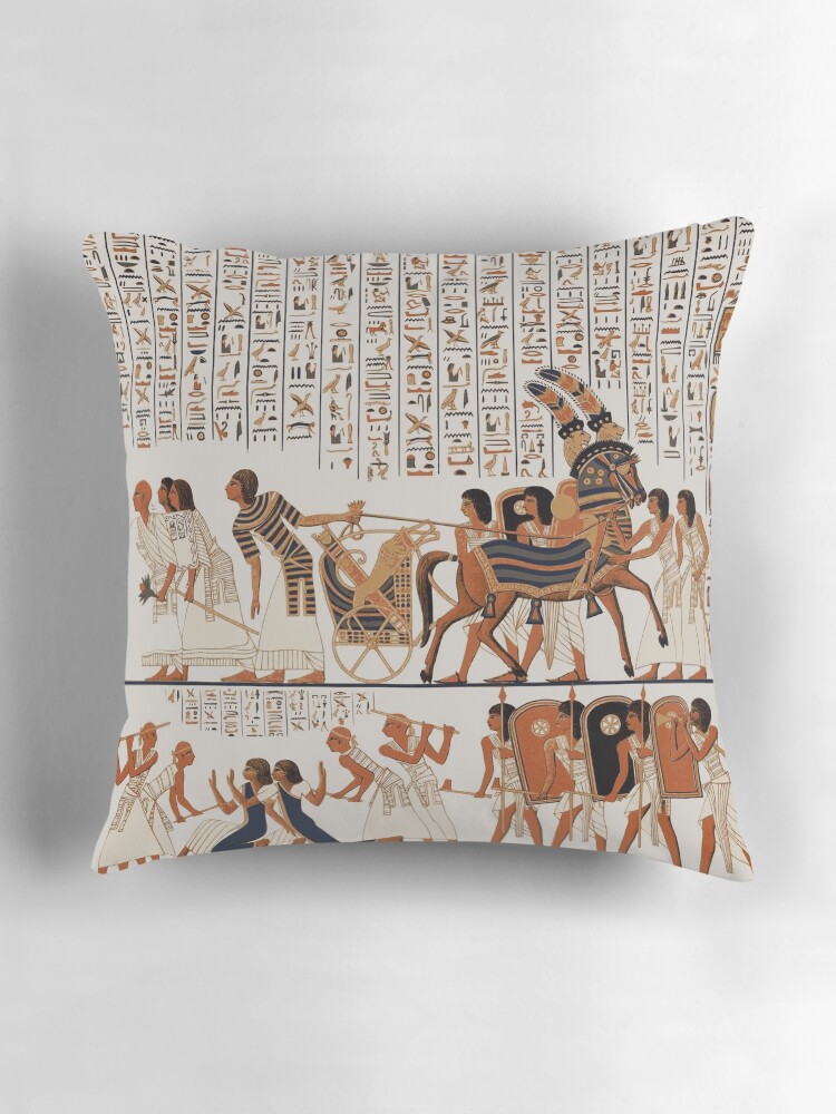 Cojín con la obra «Arte Egipcio Antiguo, Egipto, Jeroglíficos
