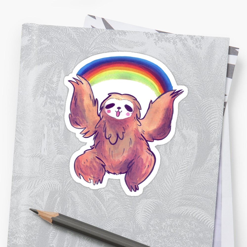 rainbow sloth teddy