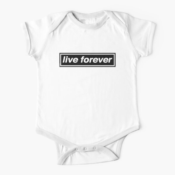 Live Forever [THE ORIGINAL & BEST!] - OASIS Band Tribute - MADE IN THE 90s Short Sleeve Baby One-Piece