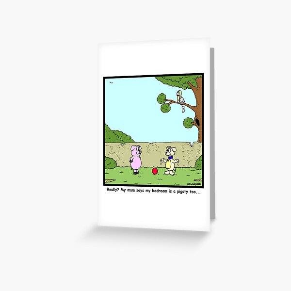 Pigsty Greeting Card