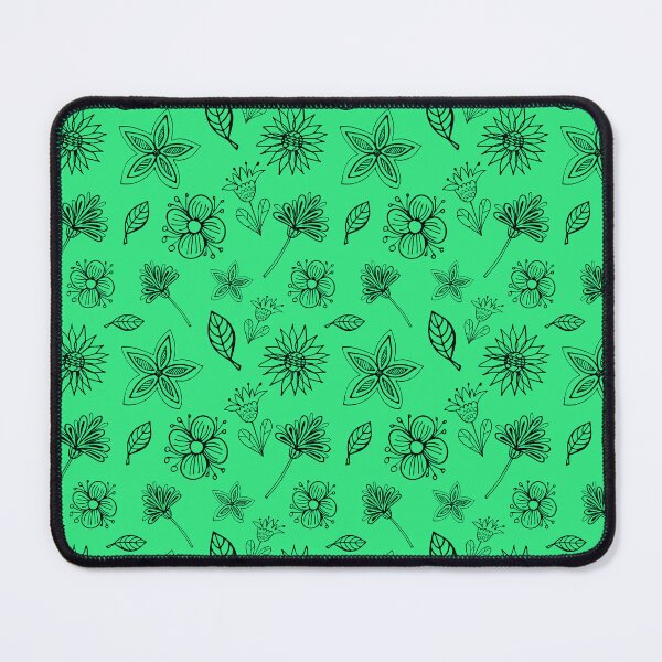 Item preview, Green Flowers Swirly Wildflowers Pattern designed and sold by RihabPrint.
