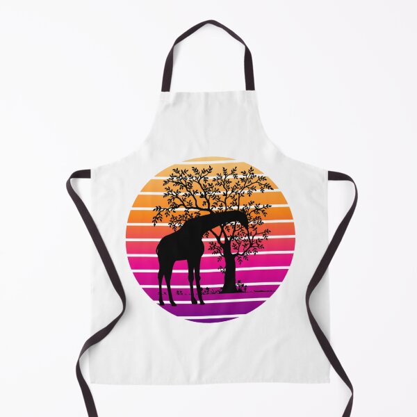 Item preview, Retro Giraffe eating from the branch of a tree designed and sold by Culture2Design.