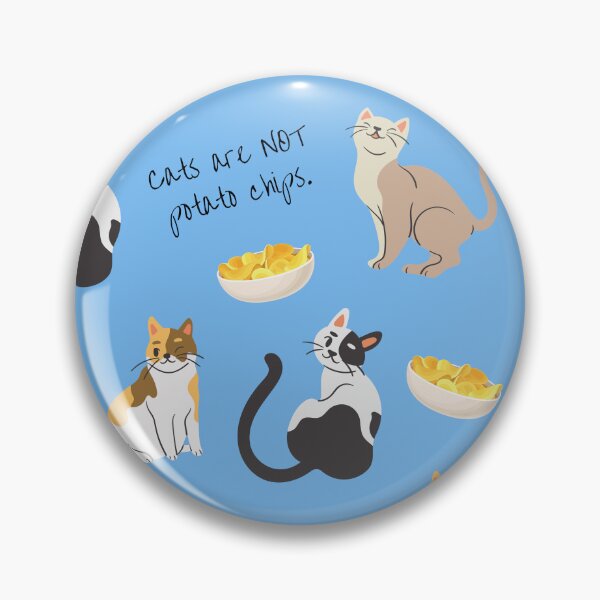 Item preview, Cats Are Not Potato Chips Pattern - Blue designed and sold by DarkGreenSoul.