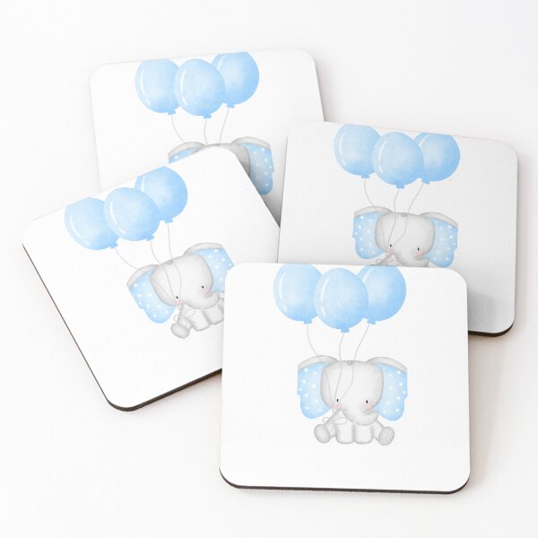 Item preview, Baby Elephant with Balloons designed and sold by tomorrowsart.