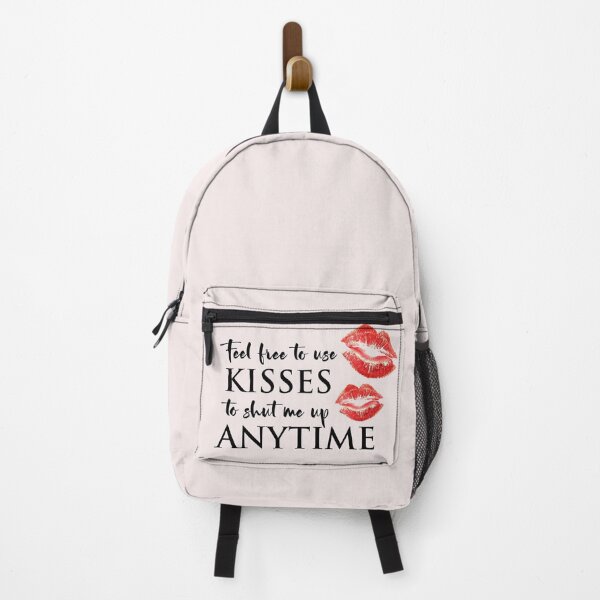 Item preview, Feel free to use kisses to shut me up anytime - funny kiss quotes designed and sold by Remijuice.