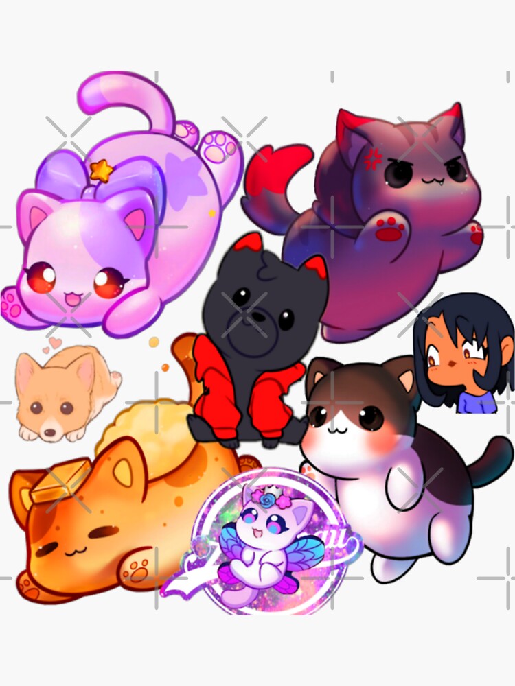 "Aphmau cat" Sticker by Kids-zin | Redbubble